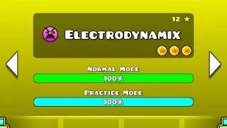 Geometry Dash Walkthrough - Level 15 (Electrodynamix) [ALL COINS]