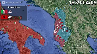 Italian invasion of Albania in 1 minute using Google Earth