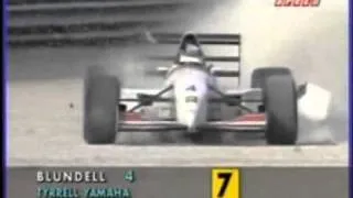 mark blundell spin 1994 italian gp.wmv