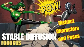 Get Different Characters with Poses - Stable Diffusion - Fooocus