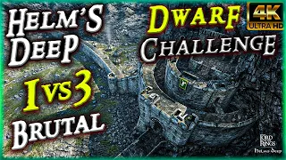 Battle for Middle Earth 2 - Helm's deep 1vs3 Brutal! HD Edition - 4K