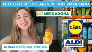 DERMATÓLOGA ANALIZA MEJORES PROTECTORES SOLARES DE SUPERMERCADO: MERCADONA, ALDI, LIDL | COMPARACIÓN