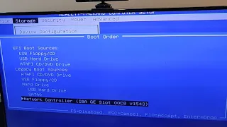Setting PXE in an HP Compaq SFF (8200)
