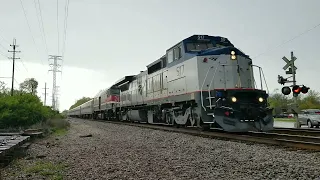 Amtrak Dash 8 and Veterans NPCU lead Hiawatha 336 in Morton Grove, plus bonus Metra MACH