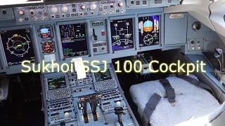 Sukhoi Superjet 100 Cockpit in detail.
