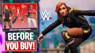 WWE BECKY LYNCH + BIANCA BELAIR Review!  (Fortnite Battle Royale)