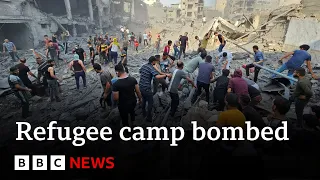 Many reported dead in Israeli strike on Gaza refugee camp - BBC News