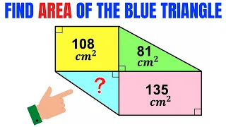 Calculate area of the Blue shaded triangle | Rectangles and triangles | Important skills explained