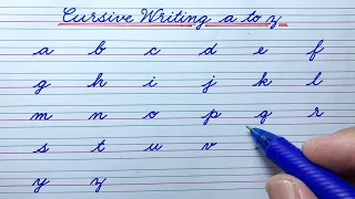 Cursive writing a to z | Small letters abcd | Cursive letters abcd | Cursive handwriting practice