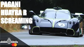 Pagani Huayra R with N/A 9,000rpm V12 screams up Goodwood Hill |   Goodwood Festival Of Speed 2023