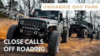 Taking My Wife Off-Roading. Close Calls at Uwharrie OHV Park in Troy, NC