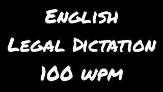 Legal Dictation 67 100 wpm #steno