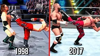 The Evolution Of Shawn Michaels Sweet Chin Music ( WWF War Zone To WWE 2K18 )