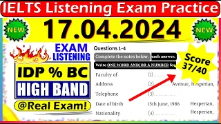 IELTS LISTENING PRACTICE TEST 2024 WITH ANSWERS | 17.04.2024