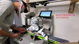 Ski binding calibration and release function test with Wintersteiger Safetronic.