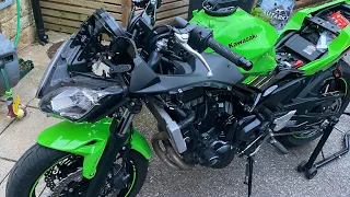 Removing fairings from a Kawasaki Ninja 650