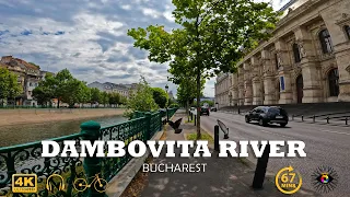 DAMBOVITA River Banks, BUCHAREST | 4k Virtual Tour | 🇷🇴