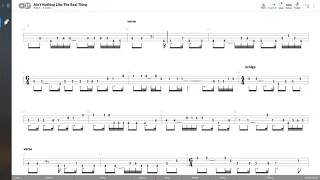 Marvin Gaye - Ain't Nothing Like The Real Thing (BASS TAB PLAY ALONG)