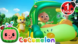 Wheels on the Bus (Animals) | CoComelon JJ's Animal Time | Animal Songs for Kids