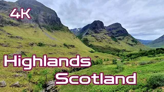 Treadmill virtual Run / Walk / Hike - Glencoe Highlands, Scotland•4K virtual scenery•Amazing nature