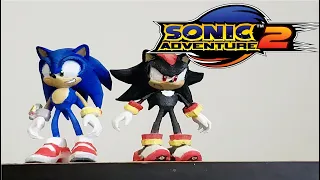 3D Printed Sonic Adventure 2 Custom Figures - Sonic and Shadow