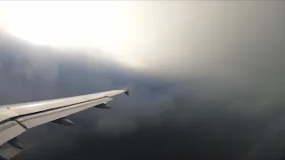 Lufthansa A319 gloomy cloudy landing in Frankfurt I 4K60