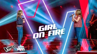 Lena & Sien - 'Girl On Fire' | Knockouts | The Voice Kids | VTM