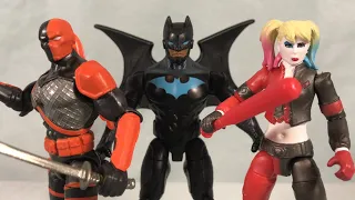 Spin Master 4 Inch Batman The Caped Crusader DeathStroke, Batwing & Harley Quinn Review
