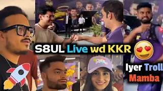 S8UL LIVE Meet with KKR Players🚀💜 Rinku with Virat's Bat 😱 Gautam Gambhir Shreyas Iyer Thug 🔥