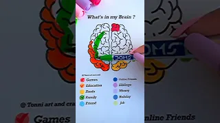 what's in your Brain 🧠? #shorts #tonniartandcraft #youtubeshorts #art #satisfying