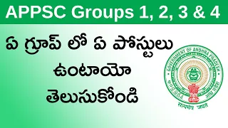 APPSC Group 1, 2, 3, 4 Posts List in Telugu | APPSC Groups List of Jobs (Full Details)