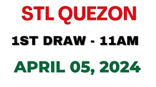 STL Quezon 1st draw result today live 05 April 2024
