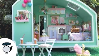 ✩ Carnival Camper Doll House Miniature ✩ DIY Time Travel Trailer Kit