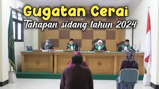 tahapan sidang cerai dipengadilan agama tahun 2024