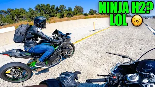 Stretched Ninja H2 Messes With THE WRONG S1000RR 😤 | CBR1000RR-R SP, ZX10r