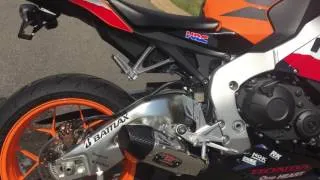 2013 CBR 1000 RR Repsol with Yoshimura R77 slip on (Cold start)