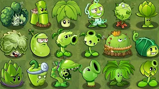 Plants vs Zombies 2 Final Boss - All GREEN Plants Power Up vs Zombot Catastro-liope