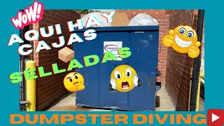 ♻️😲Aqui hay cajas selladas‼️que tirarían hoy🤔Dumpster Diving♻️lo que tiran las tiendas 🇺🇲💚