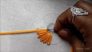 Hand embroidery Lazy daisy stitch tutorial | Lazy daisy stitch for beginners