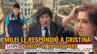 MILEI LE RESPONDIÓ A CRISTINA Y HABLÓ CON UN VERDULERO - Javier Milei en La Nación + 27/1/2022