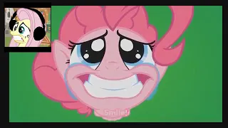 Fluttershy reacts to Smile HD  - CELESTIA HELP US ALL!