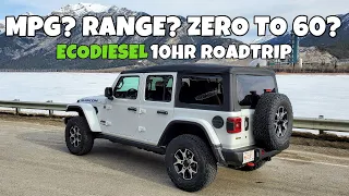 10hrs in my EcoDiesel Jeep Wrangler - Fuel Economy, Range, Acceleration, Noise - Real World Review