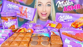 ASMR EATING CHOCOLATE MILKA PARTY, CAKE, CANDY BARS, 초콜릿 디저트 먹방, 케이크 먹방 (DESSERT) MUKBANG 먹방