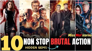 Top 10 NON STOP Brutal Action Movies In Hindi/eng | Action Movies In Hindi