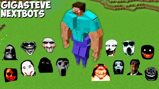 SURVIVAL SECRET GIANT GIGASTEVE BASE in Minecraft - JEFF THE KILLER and GRUDGE and 100 NEXTBOTS