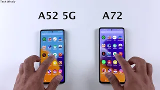 SAMSUNG A52 5G vs A72 Speed Test & Ram Management