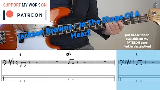 Jackson Browne - In The Shape Of A Heart (Bass cover with tabs)