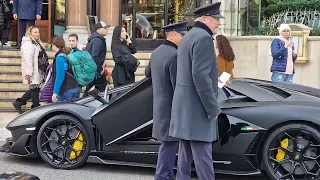 LAMBORGHINI Carspotting in Monaco winter 2024 #billionaire #luxury