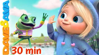 📣  Five Little Speckled Frogs | Nursery Rhymes & Baby Songs by Dave and Ava 📣