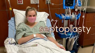 SEPTOPLASTY  & TURBINATE REDUCTION VLOG | my experience, going to the ER & getting a sinus infection